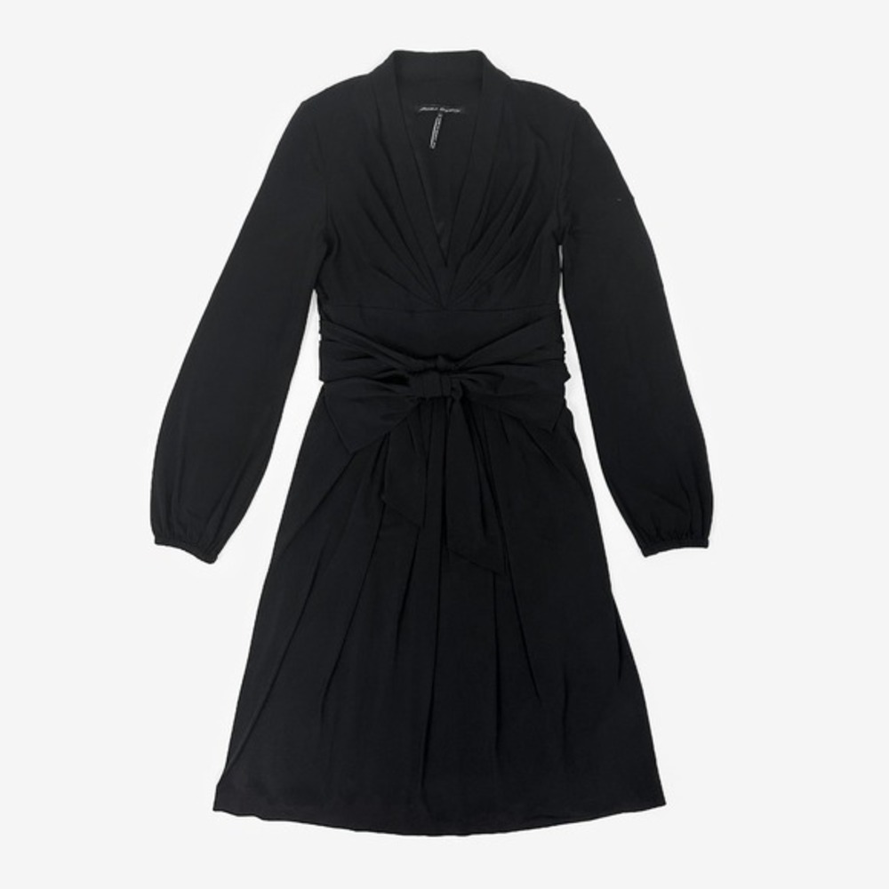 Sandra Angelozzi Long Sleeve‎ Dress Size XS Black Classic Minimal Chic Elegant